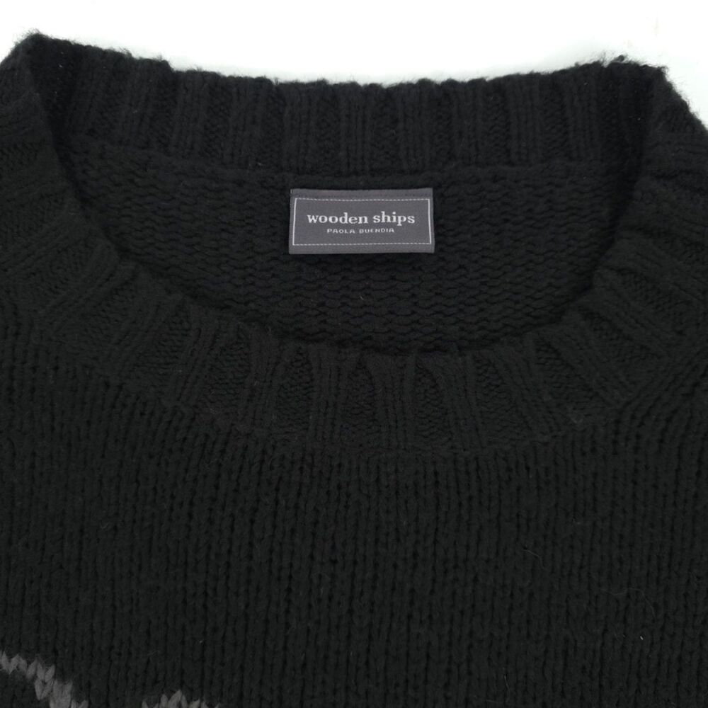 WOODEN SHIPS Rock & Roll Wool Mohair Sweater Slouchy Minimal Boho Grunge Lounge - Picture 2 of 8
